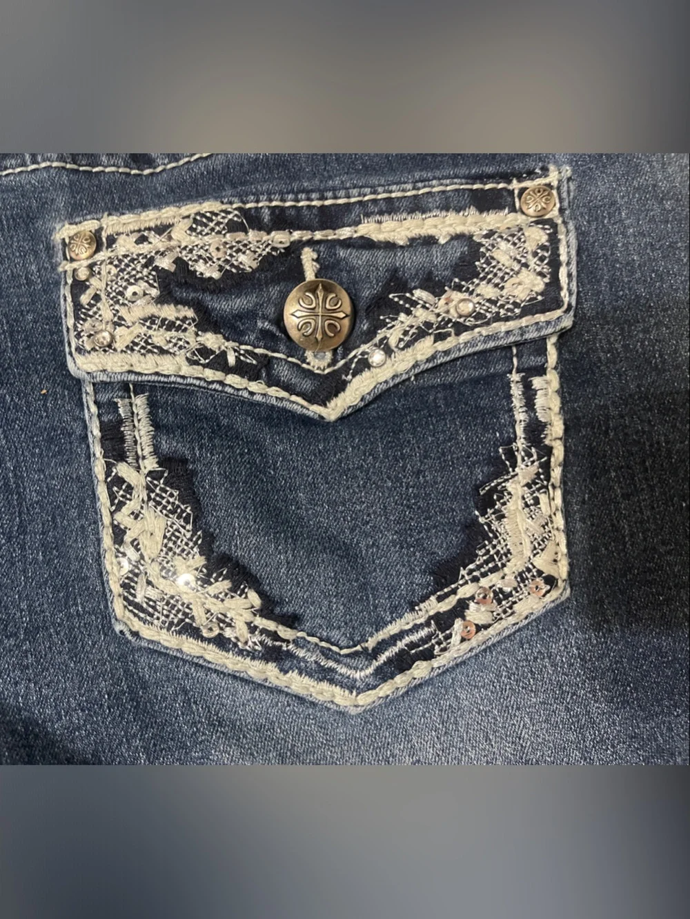 Soundgirl Dark Blue Denim Jean Shorts